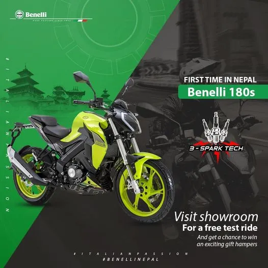 Benelli 180s pre-booking started in Nepal | Priced at Rs. 4,30,000/-