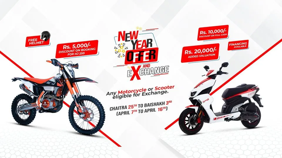 Crossfire and Italica Moto announces New Year 2078 exchange and discount offer