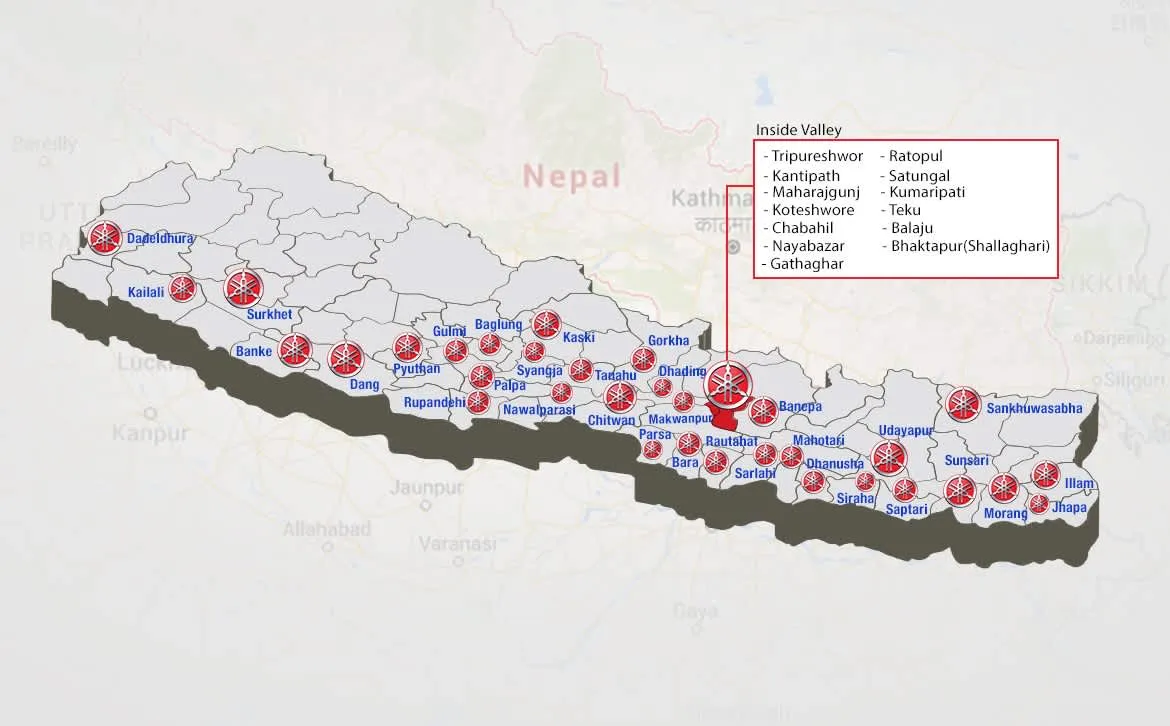 List of Yamaha Authorized Service Center in Nepal