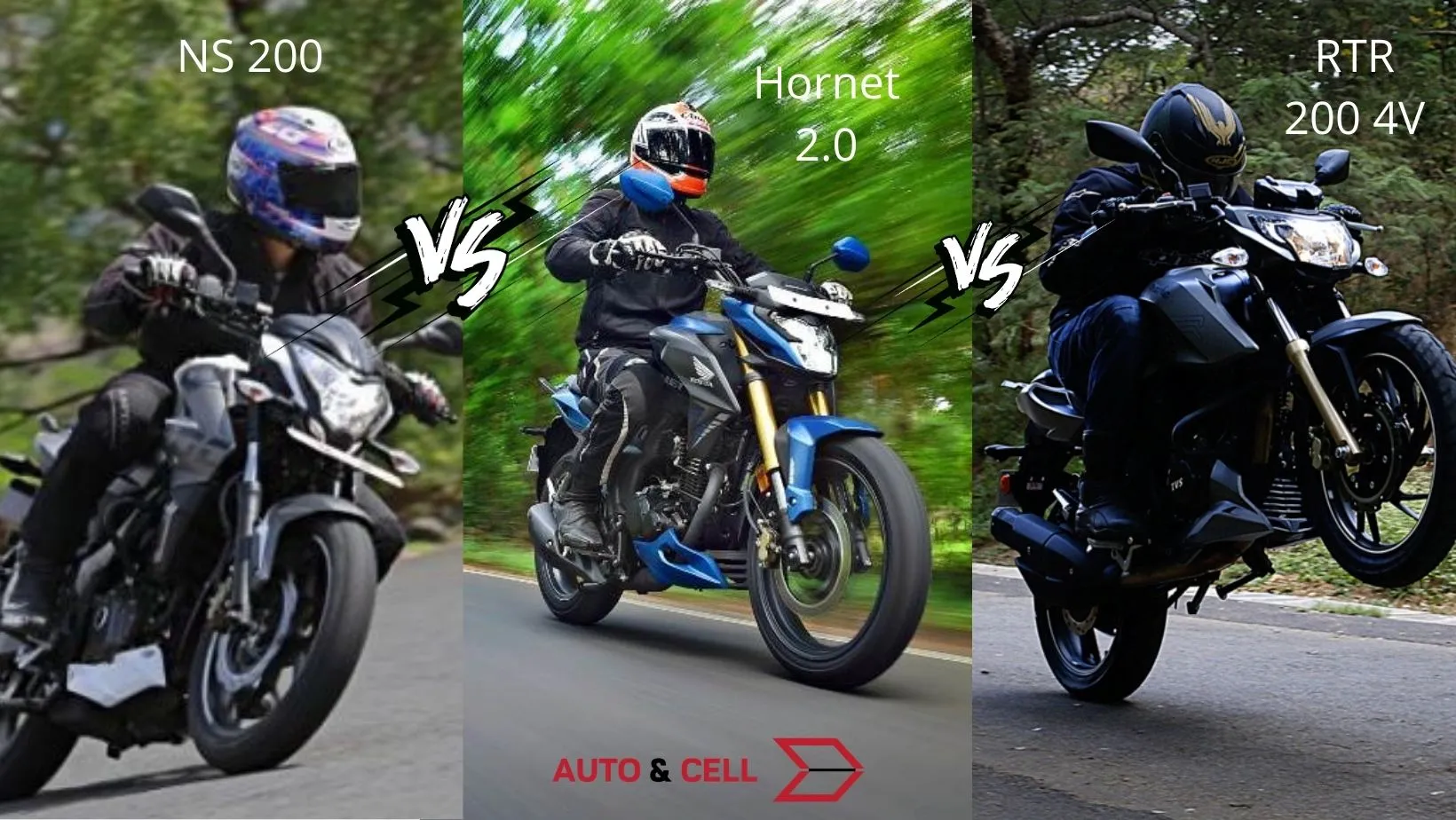 Bajaj Pulsar NS 200 VS Honda Hornet 2.0 VS TVS Apache RTR 200 4V | Winner?
