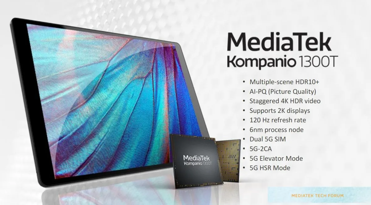 MediaTek Unveils Kompanio 1300T chipset targeted for Tablets and Chromebooks