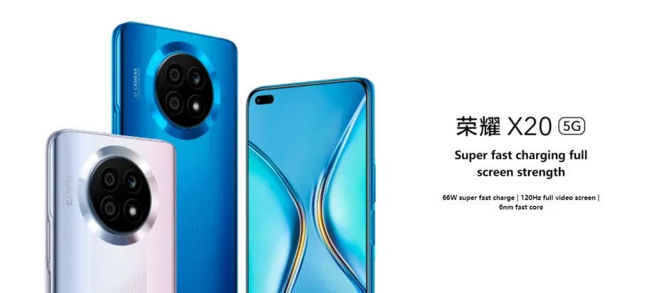 Honor X20 5G brings Dimensity 900, 66W charging, and 120Hz display