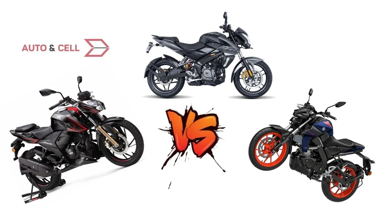 Bajaj Pulsar NS 200 VS TVS Apache RTR 200 4V VS Yamaha MT-15 | Winner?