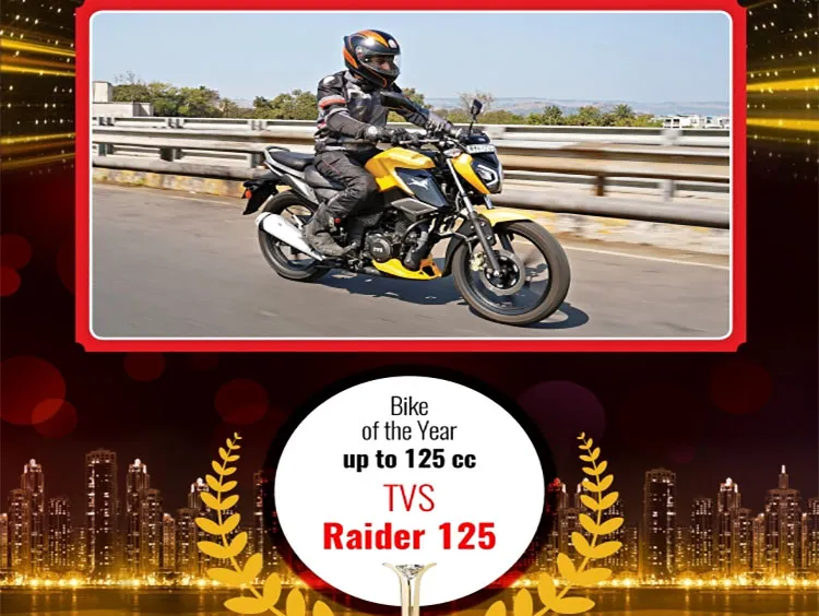 TVS Raider wins ‘Motorcycle of the Year 2022’ title