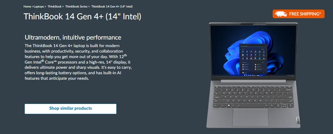 Lenovo ThinkBook 14 Gen 4+ with up to 12th Gen Intel i7 processor arrives in the global market
