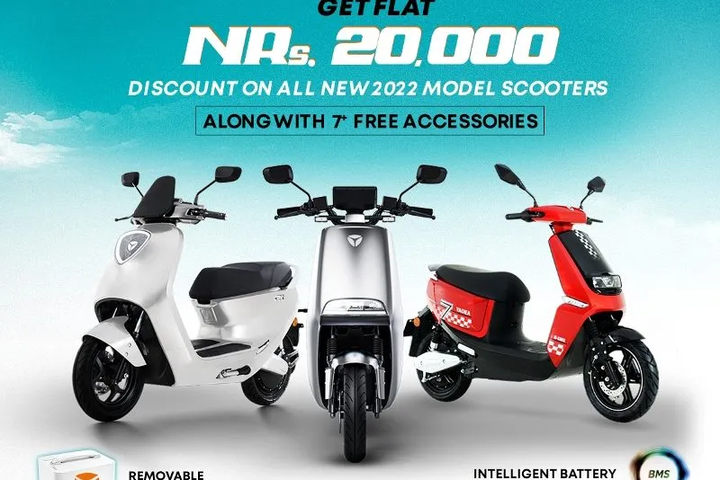 2022 Yadea Electric Scooters launching soon in Nepal- Discount Offers and Free Gift Hampers