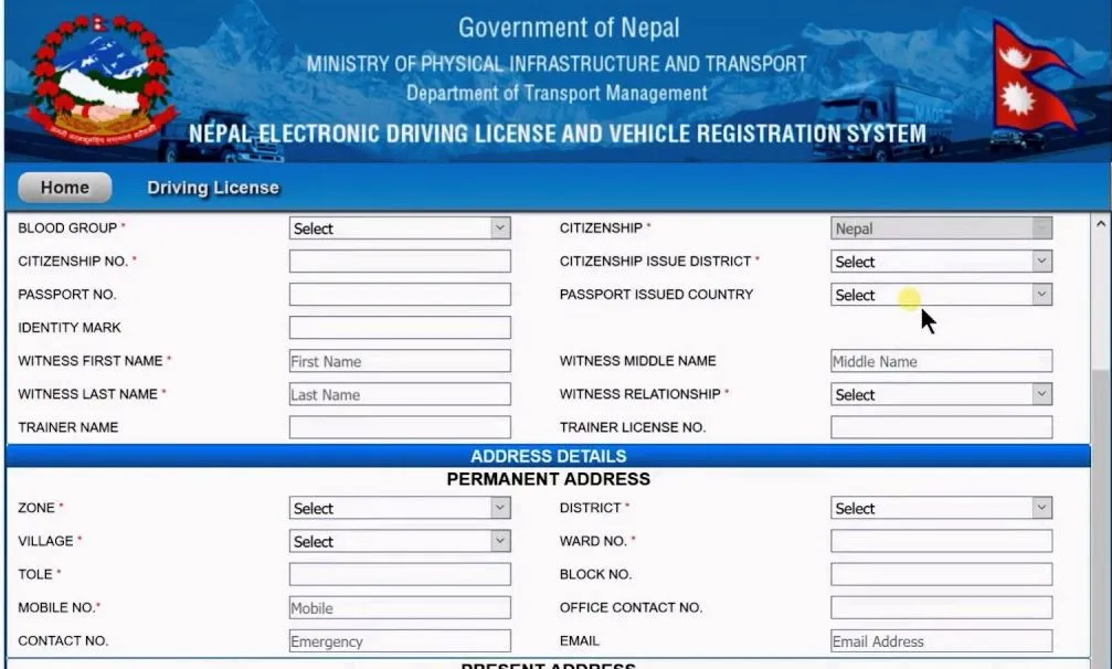 Online Driving License Registration to start from today (after 6 PM)