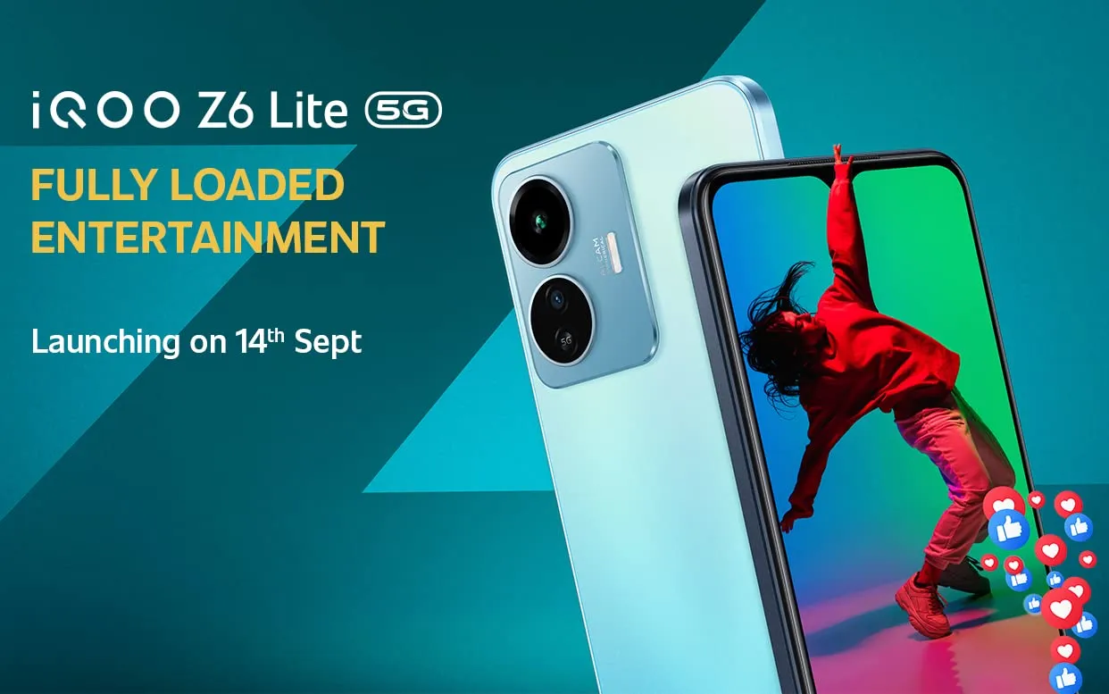 iQOO Z6 Lite 5G Launching in India on 14th September: Features Snapdragon 4 Gen 1 and 120Hz Display