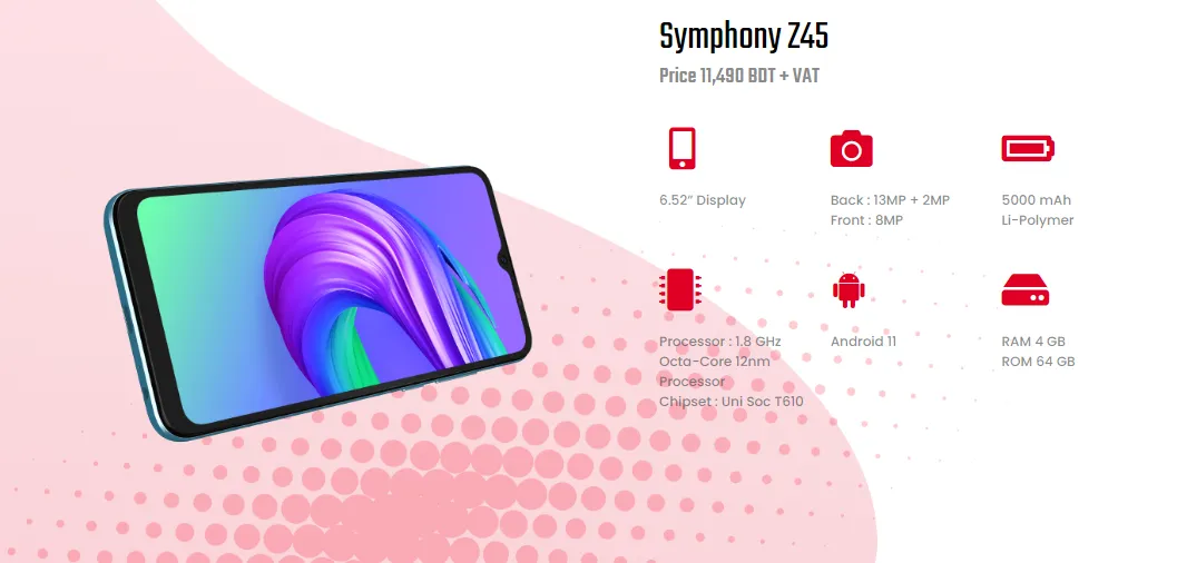 Symphony Z45 From Bangladesh-based Brand ‘Symphony’ Launched in Nepal: Full Details