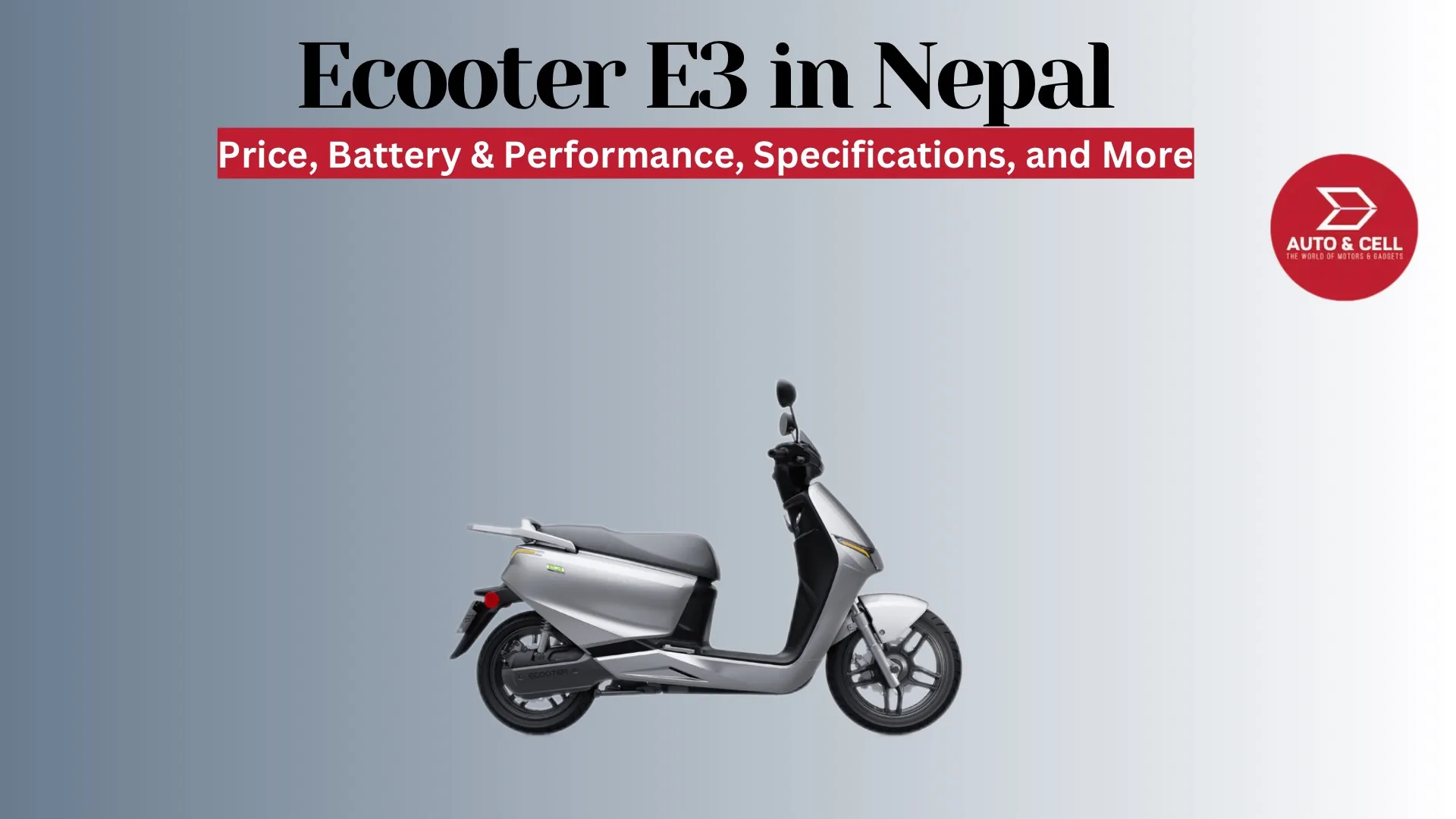 Ecooter E3 Price in Nepal: Full Specifications and Other Details