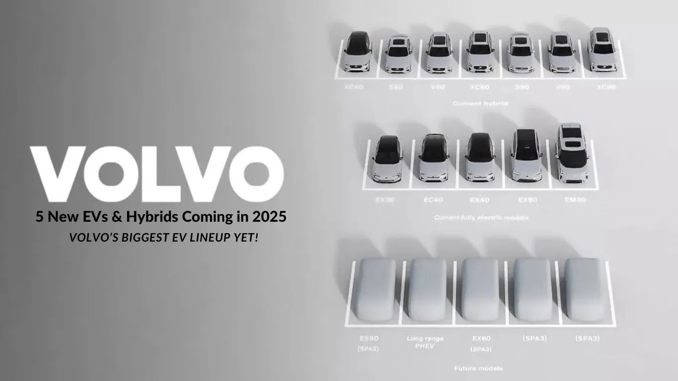Volvo to Introduce Five New Models in 2025: Expanding EV and Hybrid Lineup