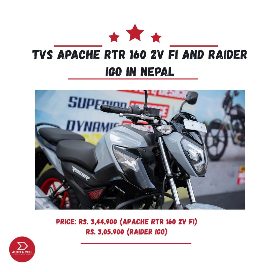 TVS Unveils Apache RTR 160 2V Fi and Raider iGo in Nepal