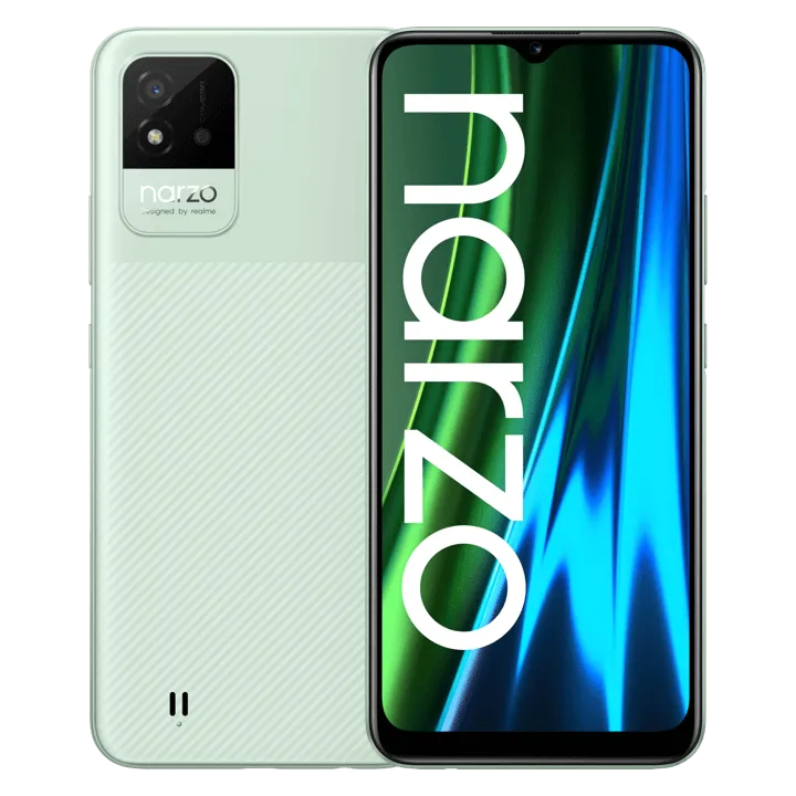 Realme 9i smartphone front and back view