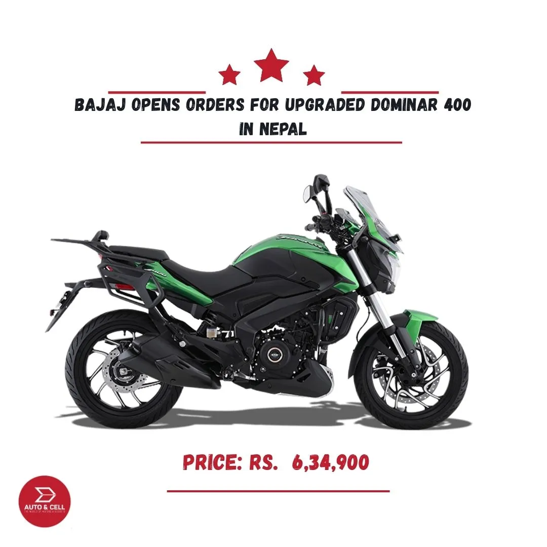 Bajaj Opens Orders for Upgraded Dominar 400 in Nepal: Price and Features