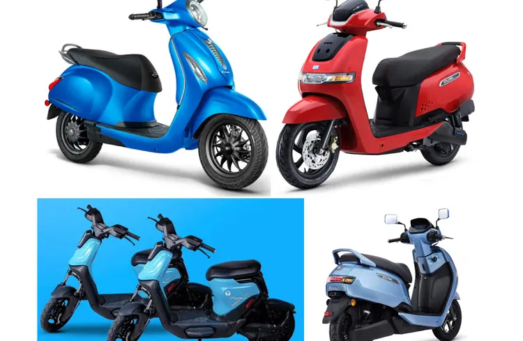 TVS and Bajaj Take the Lead as Top 5 EV Scooters in the Indian Market
