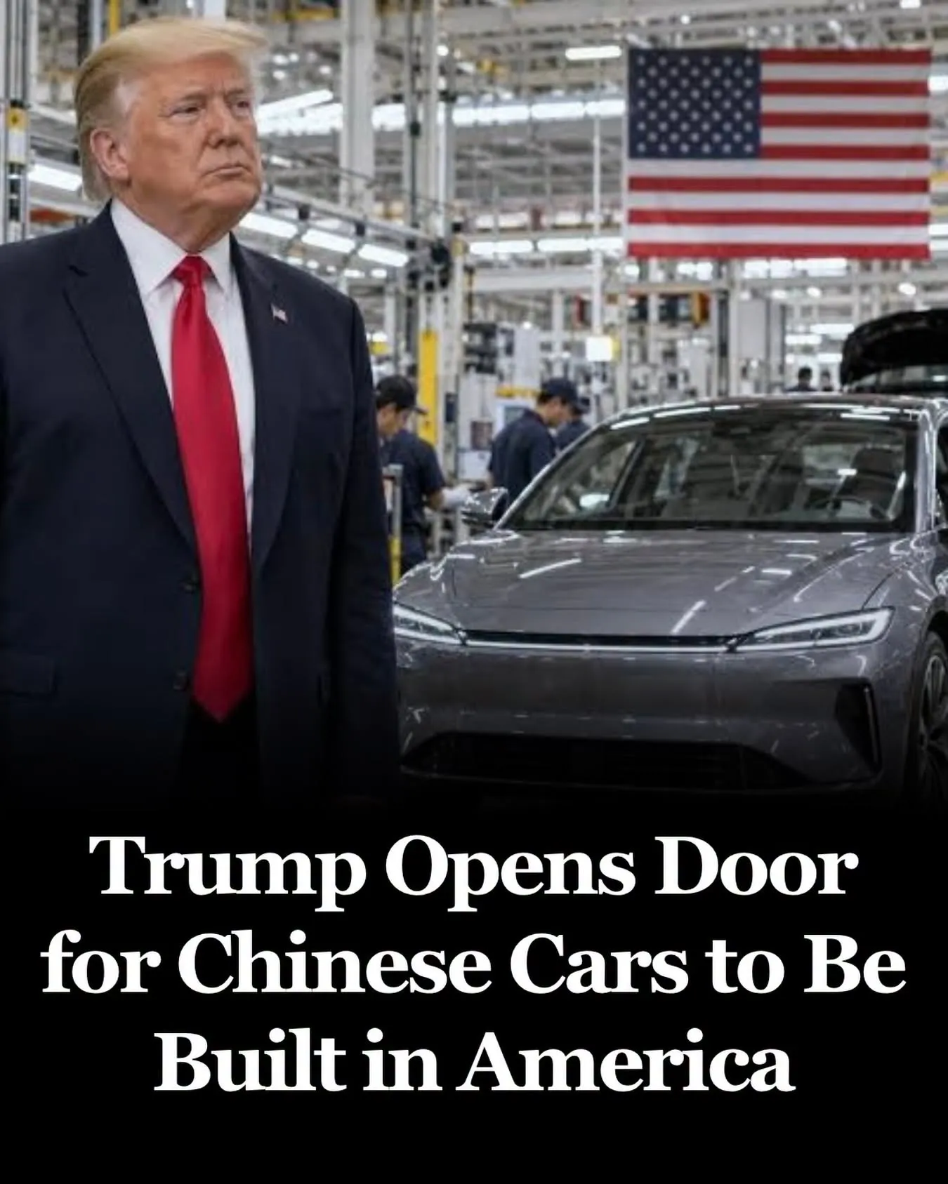Trump Opens the Door to Chinese EVs, But Only If They're Built on American Soil